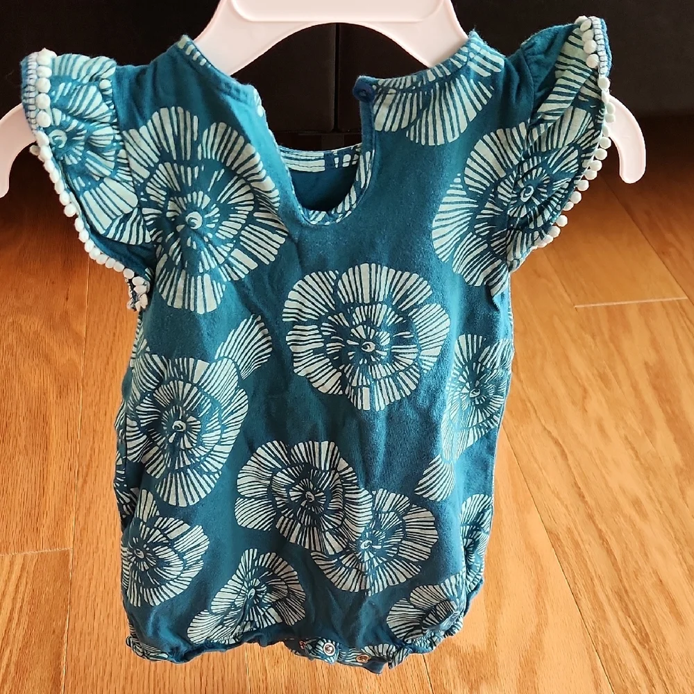 Carter's Teal Baby Romper 9 Months